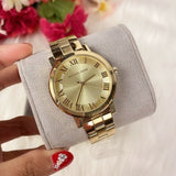 Buy Shop Michael Kors Norie Gold Dial Gold Steel Strap Watch for Women - MK3560 USA Online