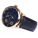 Buy Shop Fossil Flynn Mechanical Blue Dial Blue Leather Strap Watch for Men - BQ2219 USA Online