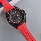 Buy Shop Tommy Hilfiger Windsurf Black Dial Red Rubber Strap Watch for Men - 1791112 USA Online
