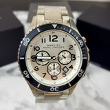 Buy Shop Marc Jacobs Rock Chronograph White Dial Silver Steel Strap Watch for Men - MBM5027 USA Online