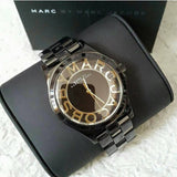 Buy Shop Marc Jacobs Henry Transparent Black Dial Black Steel Strap Watch for Women - MBM3255 USA Online