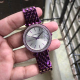 Buy Shop Michael Kors Darci Black Dial Purple Steel Strap Watch for Women - MK3554 USA Online