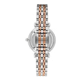 Buy Shop Emporio Armani Gianni T Bar Silver Skeleton Dial Two Tone Strap Watch For Women - AR1992 USA Online