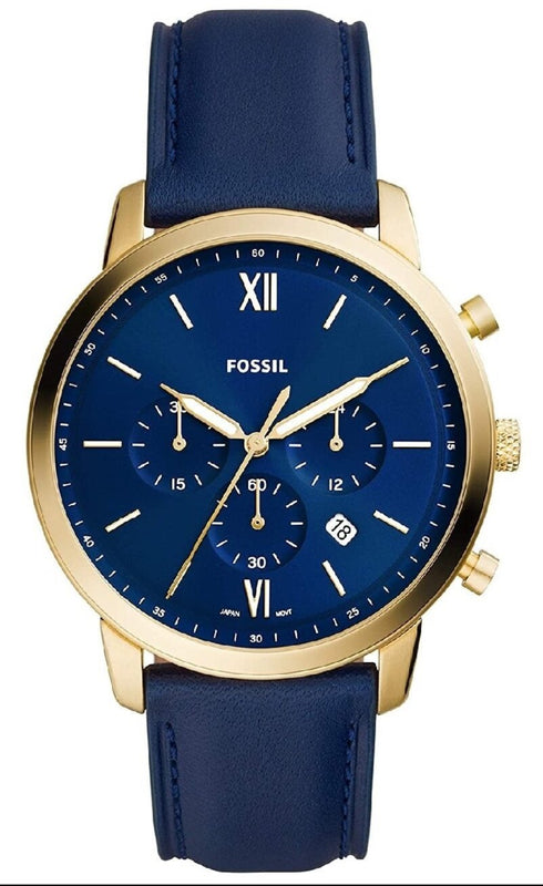 Buy Shop Fossil Neutra Chronograph Blue Dial Blue Leather Strap Watch for Men - FS5790 USA Online