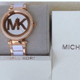 Buy Shop Michael Kors Parker White Dial Two Tone Steel Strap Watch for Women - MK6365 USA Online