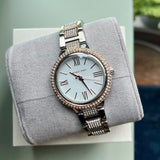 Buy Shop Michael Kors Taryn Quartz White Dial Two Tone Steel Strap Watch For Women - MK4461 USA Online