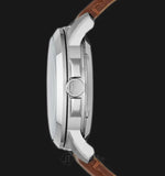 Buy Shop Fossil Grant Twist Multi-Function White Dial Brown Leather Strap Watch for Men - ME1144 USA Online
