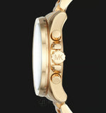 Buy Shop Michael Kors Brecken Chronograph Gold Dial Gold Steel Strap Watch For Women - MK6366 USA Online