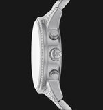 Michael Kors Ritz Chronograph Crystals Silver Dial Silver Steel Strap Watch for Women - MK6746