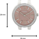 Buy Shop Fossil Virginia Pink Dial Silver Steel Strap Watch for Women - ES3504 USA Online