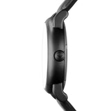 Buy Shop Emporio Armani Luigi Automatic Skeleton Black Dial Black Leather Strap Watch For Men - AR60012 USA Online
