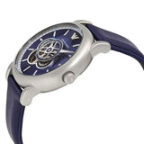 Buy Shop Emporio Armani Luigi Chronograph Blue Dial Black Leather Strap Watch For Men - AR60011 USA Online