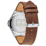 Buy Shop Tommy Hilfiger Multi Function Quartz White Dial Brown Leather Strap Watch for Men - 1791614 USA Online