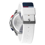 Buy Shop Tommy Hilfiger Digital Silver Dial White Silicone Strap Watch For Men - 1791764 USA Online