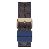 Buy Shop Guess Phoenix Blue Dial Brown Leather Strap Watch for Men - GW0386G2 USA Online