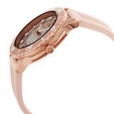 Buy Shop Michael Kors Runway Three Hand Crystal Pave Dial Pink Rubber Strap Watch For Women - MK6854 USA Online