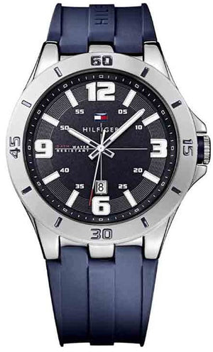 Buy Shop Tommy Hilfiger Drew Black Dial Black Rubber Strap Watch for Men - 1791062 USA Online