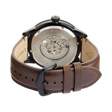 Buy Shop Fossil Townsman Automatic Black Dial Brown Leather Strap Watch for Men - ME3155 USA Online