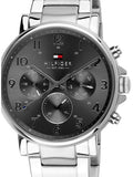 Buy Shop Tommy Hilfiger Chronograph Grey Dial Silver Steel Strap Watch for Men - 1710382 USA Online