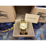 Burberry The City Gold Dial Gold Steel Strap Watch for Women - BU9753