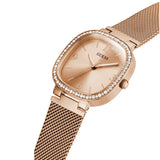 Buy Shop Guess Tapestry Diamonds Rose Gold Dial Rose Gold Mesh Bracelet Watch for Women - GW0354L3 USA Online