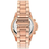 Michael Kors Everest Chronograph Black Dial Rose Gold Steel Strap Watch for Women - MK6972