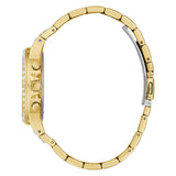 Buy Shop Guess Moonlight Multi Function Diamonds Gold Dial Gold Steel Strap Watch for Women - GW0320L2 USA Online