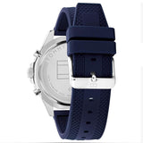 Buy Shop Tommy Hilfiger Larson Chronograph Blue Dial Blue Rubber Strap Watch For Men - 1791920 USA Online