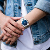 Buy Shop D1 Milano Ultra Thin Blue Dial Silver Steel Watch for Men - D1-UTBJ03 USA Online