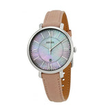 Buy Shop Fossil Jacqueline Blush Mother of Pearl Dial Pink Leather Strap Watch for Women - ES4151 USA Online