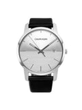 Buy Shop Calvin Klein City White Dial Black Leather Strap Watch for Men - K2G2G1CD USA Online