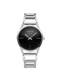 Buy Shop Calvin Klein Stately Black Dial Silver Steel Strap Watch for Women - K3G23121 USA Online