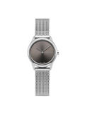 Buy Shop Calvin Klein Minimal Grey Dial Silver Mesh Bracelet Watch for Women - K3M231Y3 USA Online