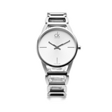 Buy Shop Calvin Klein Stately White Dial Silver Steel Strap Watch for Women - K3G23126 USA Online