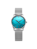 Buy Shop Gucci G-Timeless Turquoise Mother of Pearl Dial Silver Mesh Bracelet Watch For Women - YA126582 USA Online