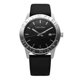Buy Shop Calvin Klein Steady Black Dial Black Leather Strap Watch for Women - K7Q211C1 USA Online