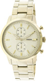 Buy Shop Fossil Townsman Chronograph White Dial Gold Steel Strap Watch for Men - FS5348 USA Online