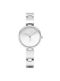 Buy Shop Calvin Klein Wavy Silver Dial Silver Steel Strap Watch for Women - K9U23146 USA Online