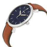Buy Shop Fossil Minimalist Blue Dial Brown Leather Strap Watch for Men - FS5304 USA Online