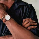 Buy Shop Daniel Wellington Classic St Mawes White Dial Brown Leather Strap Watch For Men - DW00100006 USA Online