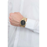 Buy Shop Michael Kors Slim Runway Quartz Black Dial Gold Steel Strap Watch For Men - MK8621 USA Online