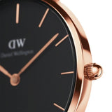 Buy Shop Daniel Wellington Petite Ashfield Black Dial Black Mesh Bracelet Watch Watch For Women - DW00100201 USA Online