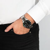 Buy Shop Maserati SFIDA Chronograph Black Dial Silver Steel Strap Watch For Men - R8853140005 USA Online