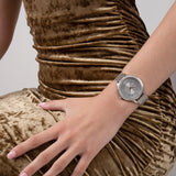 Buy Shop Guess Soiree Diamonds Silver Dial Silver Mesh Bracelet Watch for Women - GW0402L1 USA Online