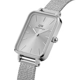 Buy Shop Daniel Wellington Quadro Unitone Silver Dial Silver Mesh Strap Watch For Women - DW00100486 USA Online