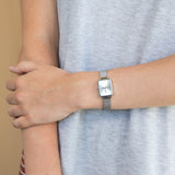 Buy Shop Daniel Wellington Quadro Unitone Silver Dial Silver Mesh Strap Watch For Women - DW00100486 USA Online