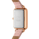 Buy Shop Daniel Wellington Quadro Pressed Mother of Pearl Pink Dial Pink Leather Strap Watch For Women - DW00100508 USA Online