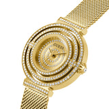 Buy Shop Guess Dream Quartz Gold Dial Gold Mesh Strap Watch For Women - GW0550L2 USA Online