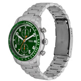 Buy Shop Fossil Sport Tourer Chronograph Green Dial Silver Steel Strap Watch for Men - FS6048 USA Online