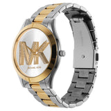 Buy Shop Michael Kors Slim Runway Three Hand Silver Dial Two Tone Steel Strap Watch For Women - MK4735 USA Online